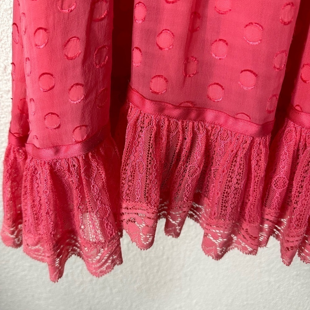 Bebe Mini Chiffon Back Lace Up Pink Dress Size XS - Picture 3 of 7
